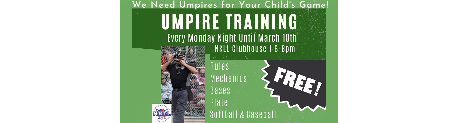 FREE Umpire Training